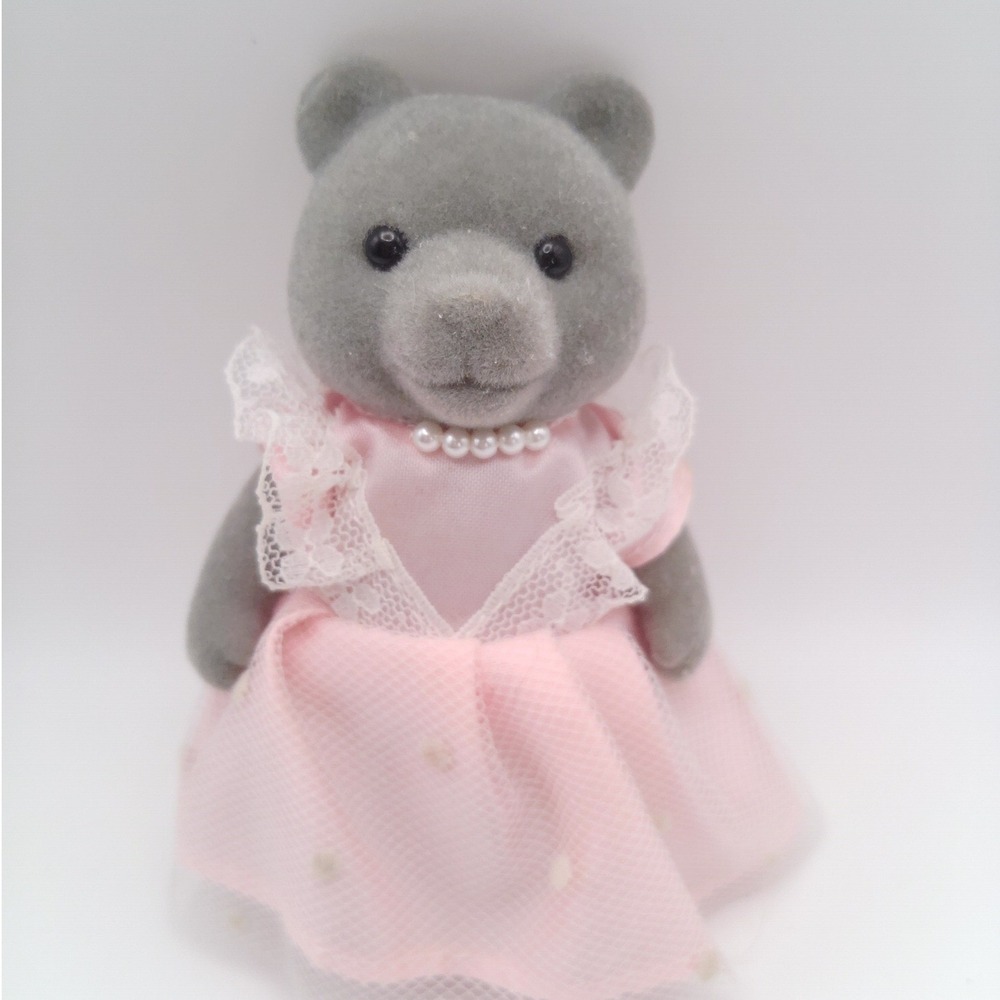 Epoch Sylvanian Families Sweetwater Wedding 1985 Grey Bear vtg